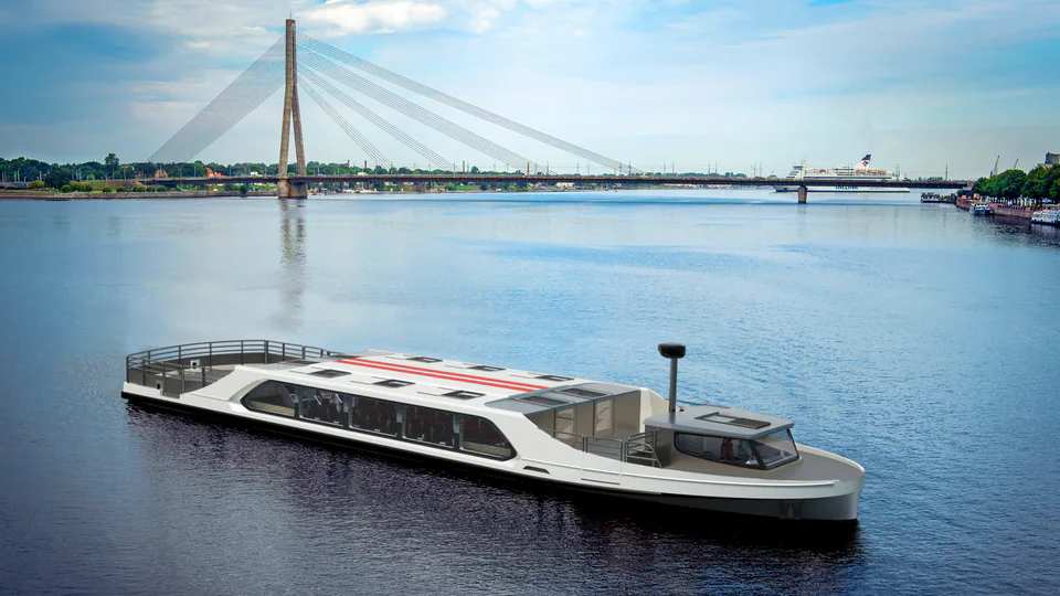 Ferri de pasajeros GYC 78 navegando por un río